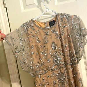 Adrianna Papell Champagne Blush Mother of the Bride/Groom Dress